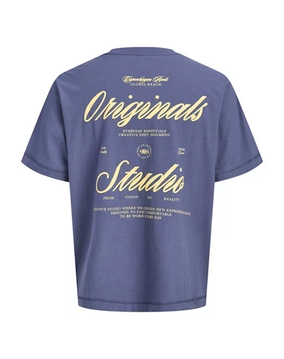 Jack & Jones Junior - JORNorrebro Typo T-shirt - Crown Blue 